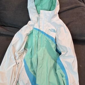 The North Face Kids' Blue and White Jacket